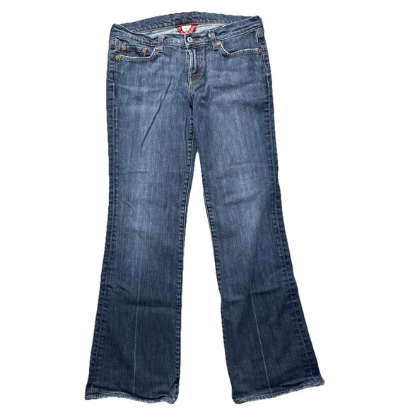 Lucky Brand Henna Sweet N Low Jeans Womens Size 8 29 Blue Bootcut Denim USA Made - Picture 1 of 10